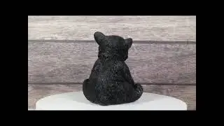 Rustic Western Forest Wonders Sitting Baby Black Bear Cub Whimsical Figurine