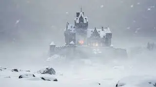 Ancient Winter Castle ❄️ Blizzard Ambience for Sleep & Focus