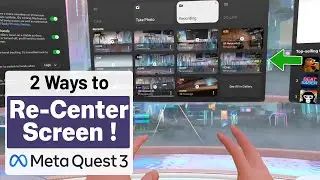How To Re-Center Meta Quest 3 Screen Position! [Reset]