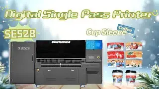 Custom Print Personalized Coffee Cup Sleeves With SE528 Digital Single Pass Printer(Epson Printhead)