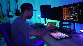 Playin beats at night