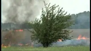 Wheat Field on Fire in Kansas