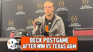 Carson Beck on #10 Miami's Win Over #7 Texas A&M | Postgame Press Conference