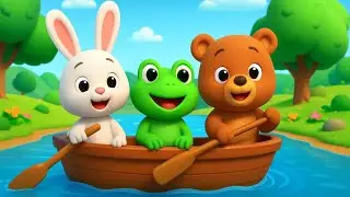 Row Row Your Boat 🚤 | Fun Kids Cartoon Song | Sing Along Nursery Rhyme