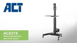 How to install: AC8374 Mobile Workstation, with CPU mount, keyboard and mouse tray