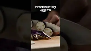 Knife cutting sounds of eggplant #asmr #kanngou #chefknife #amazon #cookingknife