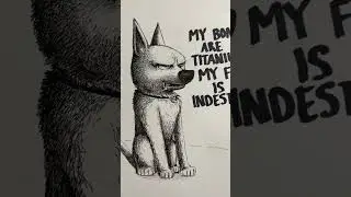 Bolt took on Mittens dare #art #drawing