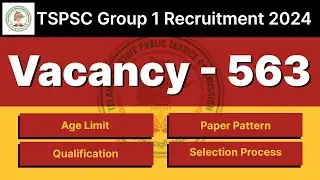 TSPSC Group 1 Recruitment 2024 | Telangana PSC Exam Notification #TspscVacancy2024