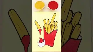 Sand Painting Fries #asmr #sandart #coloring #oddlysatisfying #relaxing #asmrsand