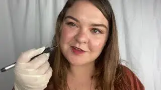 ASMR tracing/writing on your face (inaudible speaking)