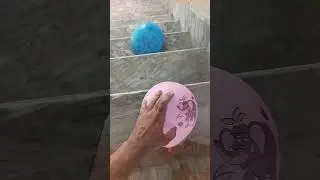 POV: Blue Monkey Balloon VS Pink Elephant Balloon Drop Test & Pop💦🎈 ASMR Satisfaction #shortsfeed