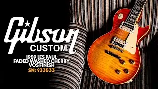 Peach Picks! | Gibson Custom '59 Les Paul Standard Faded Washed Cherry VOS HP Top | SN: 933533