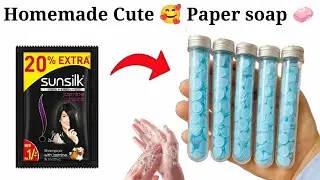 DIY handmade paper soap from shampoo! Howtomakepapersoap/Diy papersoap#youtube #schoolsupplies