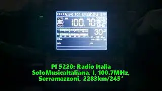 23.06.2024 18:53UTC, [Es], Radio Italia SoloMusicaItaliana, I, 100.7MHz, 2283km