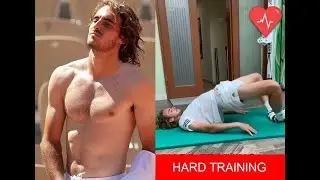 Stefanos Tsitsipas training