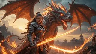 Hunter Girl with her flying Dragon#viralvideo #dragonball