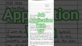 Job application letter with CV/resume? |Job application + CV sample | Job application format #letter