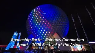 Epcot Festival of the Arts 2025 - The Muppets Perform Rainbow Connection 4K POV - Spaceship Earth
