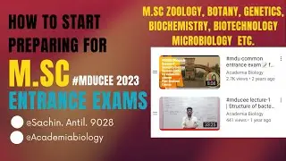 How to start preparing for Msc entrance Exams in Life sciences #mducee2023 #mducee