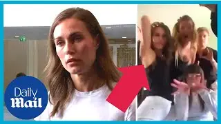 Finnish PM Sanna Marin reacts to her WILD party video leak
