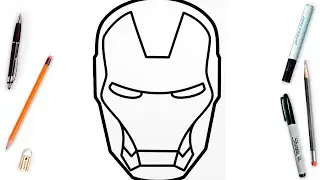 How To Draw Iron Man Easy Step By Step | IronMan From Marvel Super Heroes Sketch