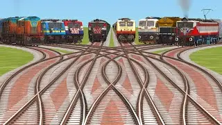 Diesel ⛽️ Engine Journey Always Express Crossings Railroads | bumpy railroad tracks | railworks tsc