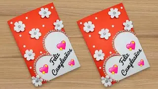 🥰 Tarjeta de cumpleaños MUY FÁCIL 😘 Beautiful Handmade Birthday card 🥳