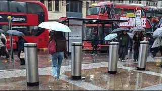 Heavy rain in London Today 🤨🤨