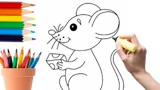 How to Draw a Mouse | Mouse Drawing | Rat Drawing