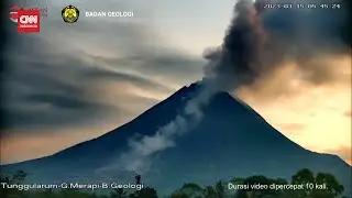 Momen Luncuran Awan Panas Merapi Rabu Siang ke Arah Barat Daya