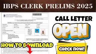 ibps clerk admit card 2025 |  ibps clerk call letter download 2025 | tamil