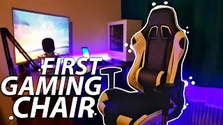 My FIRST gaming chair arrived! Gaming Setup Update 2019 [Woltu BS14ws Gaming Chair]