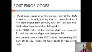 #4 POST | POST Error codes | Operating system | Diagnostic Utilities