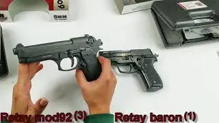 مقارنه مسدس صوت ريتاي مود92 و مسدس صوت ريتاى بارون (RETAY BARON _ RETAY MOD92) من محل 9 ملي للاسلحه