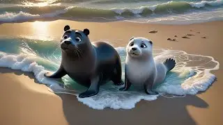 Four Singing Seals Splash and Slide | Animal Song for Kids | Fun Nursery Rhymes and Learning