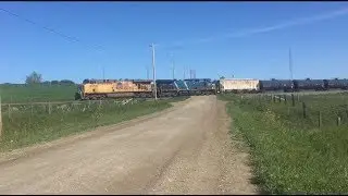 Nice lashup - Dual FPAB! Union Pacific 5538 & CEFX 1054 Lead CP 569 @ Petro - Calgary AB