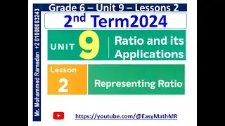 Egy Math Grade 6 Unit 9 Lesson 2 Representing Ratios2024