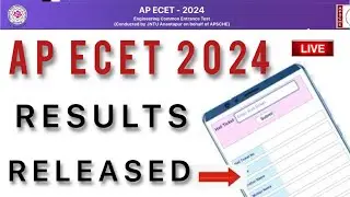 AP ECET 2024 RESULTS RELEASED | ECET RESULTS DIRECT LINK 2024