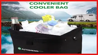 AUTOMEND PRO Garbage Can for Car   25 L 6 6 Gallon Large Insulated Trash Can for Large Cars