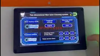Pulse laser cleaning machine // Boot speed page display
