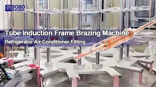 AC Automatic Tube Drying Filter Induction Frame Brazing Welding Machine For Refrigerator