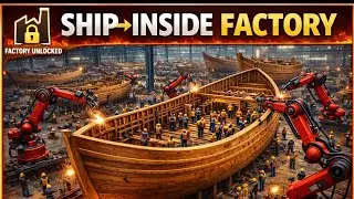 DecWooden Ships Built Inside a Massive Factory | Robotic Ship Manufacturing Process #wooden