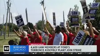4,600 UAW members at Ford's Chicago assembly plant join strike