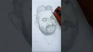 JR.NTR drawing || full video on my channel || portrait drawing (out line) || sai Krishna artist