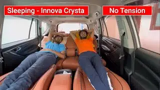 How to Sleep in Innova Crysta Facelift | Toyota Innova Crysta Sleeping Relaxing Position