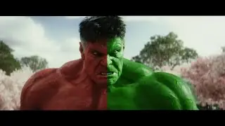 Red Hulk recolored - Side by side