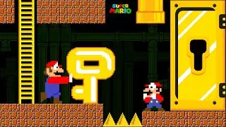 Mario and Mario Odyssey Unlocking the Giant Key Doors Golden Maze