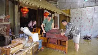 Young Girl Helps Villagers Clean Up After Devastating Flood - Lily Ngo