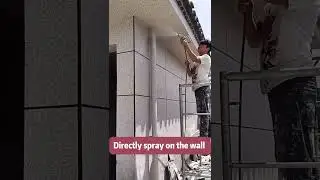 Directly spray on the wall #coating #factory #construction
