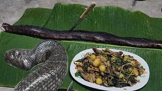 Whole Roast Snake + Fried snake eggs.....